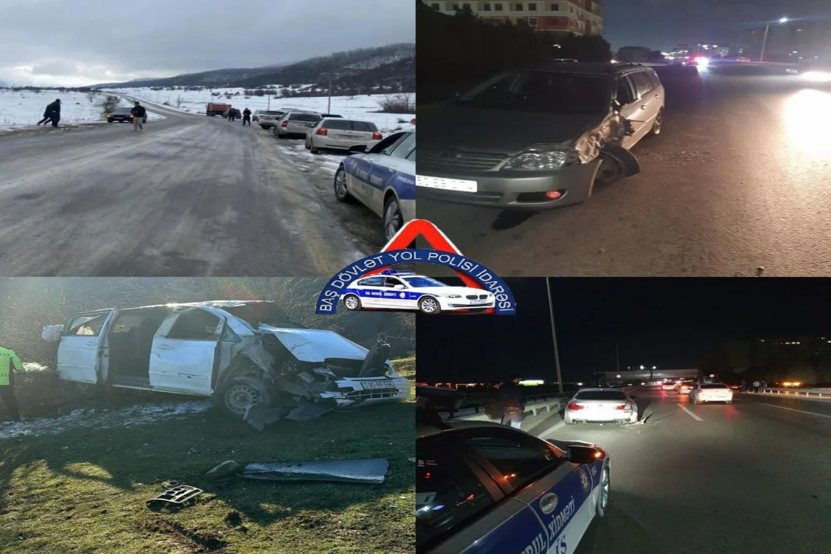 DYP: Dörd gündə yol qəzalarında 8 nəfər ölüb, 6 nəfər xəsarət alıb