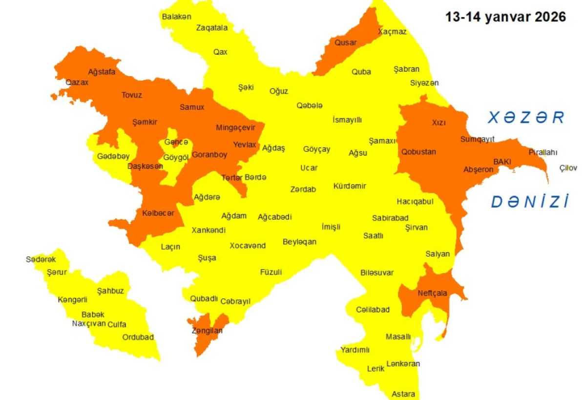Küləkli hava ilə bağlı xəbərdarlıq verilib