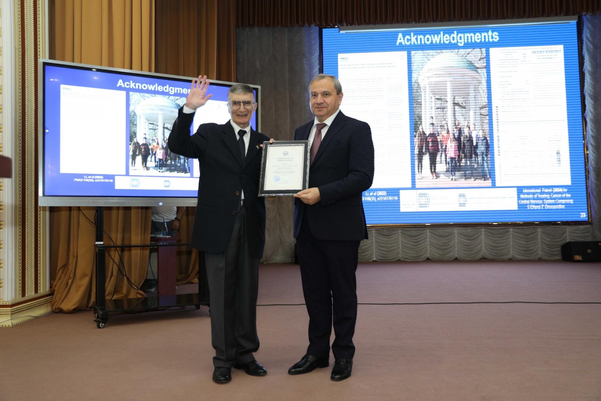 Nobel mükafatı laureatı Əziz Səncər BDU-da olub