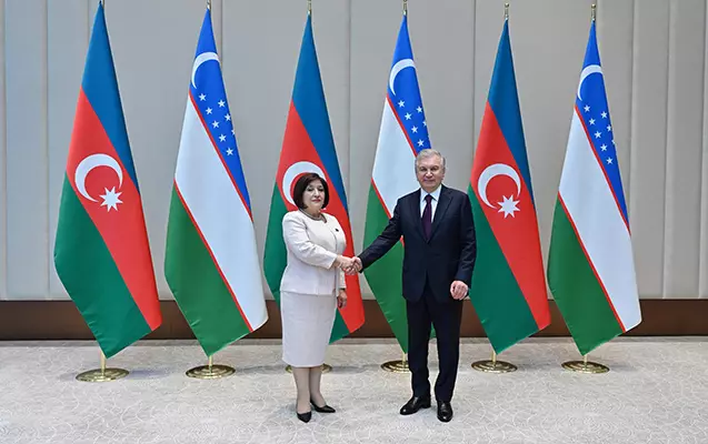 Sahibə Qafarova Şavkat Mirziyoyevlə görüşdü - Fotolar