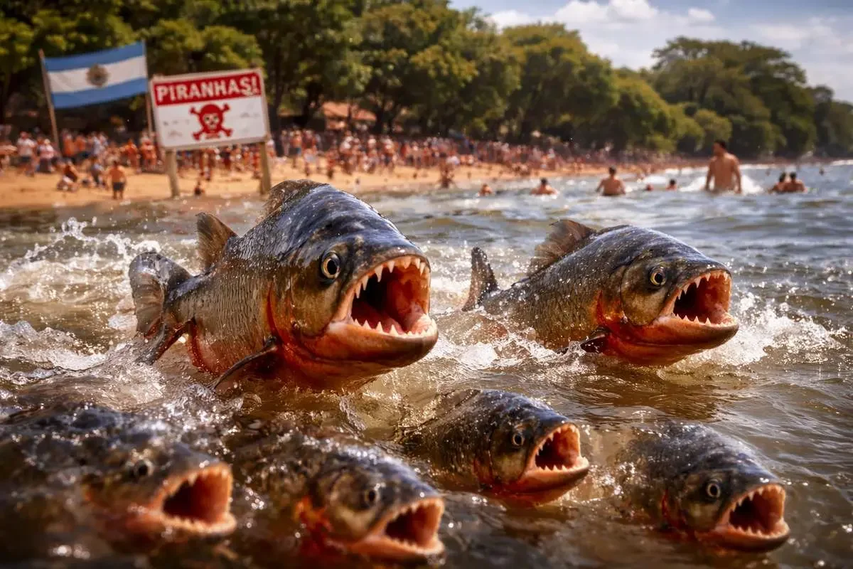 В Аргентине закрыли пляж из-за массового нападения пираний