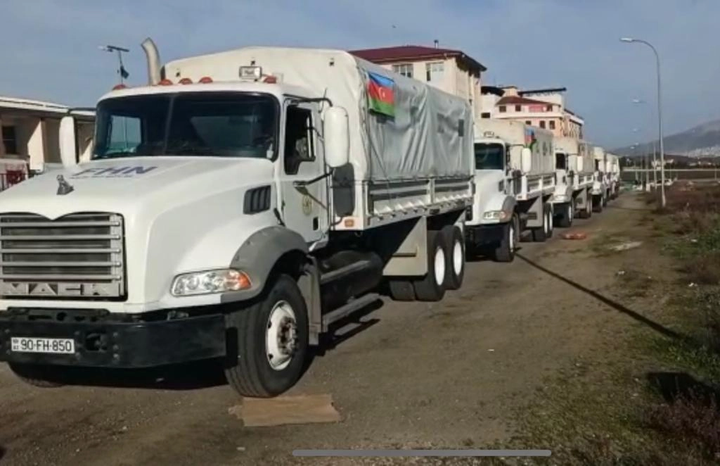 Türkiyəyə humanitar yardım aparan vasitələrinin növbəti hissəsi Bakıya qayıdır