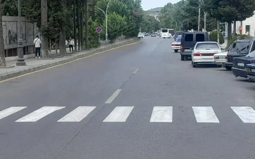 Xaçmazda yol nişanlanma işləri aparılır