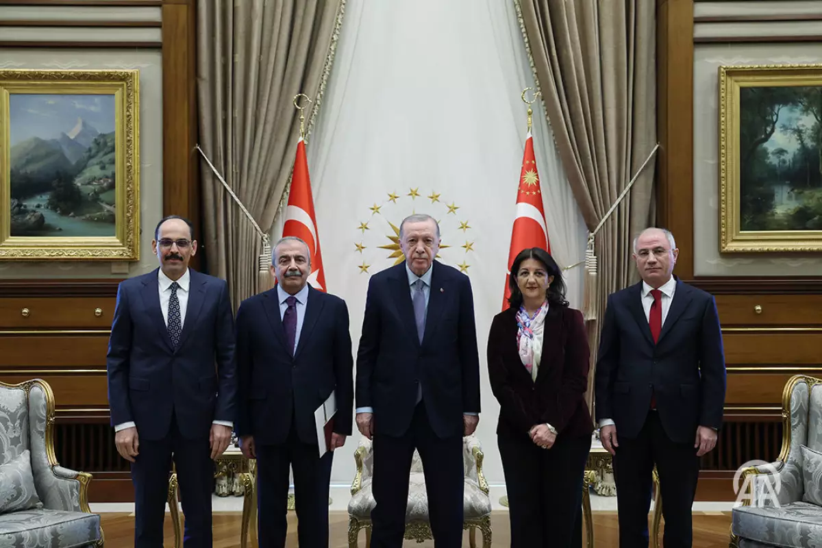 Türkiyə Prezidenti PKK lideri ilə görüşən heyəti qəbul edib