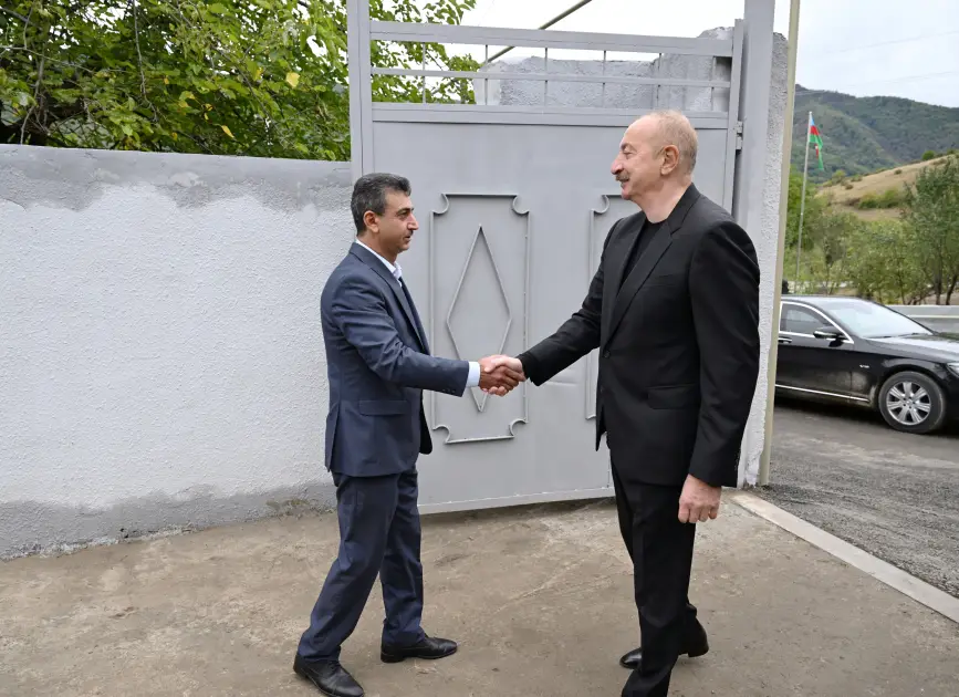 İlham Əliyev Xocalı rayonunun Badara kəndində olub - FOTO