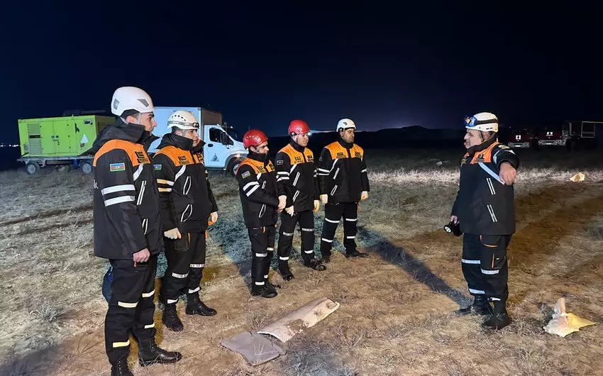 Azərbaycan FHN-nin psixoloq, həkim və xilasediciləri Aktau şəhərindədir