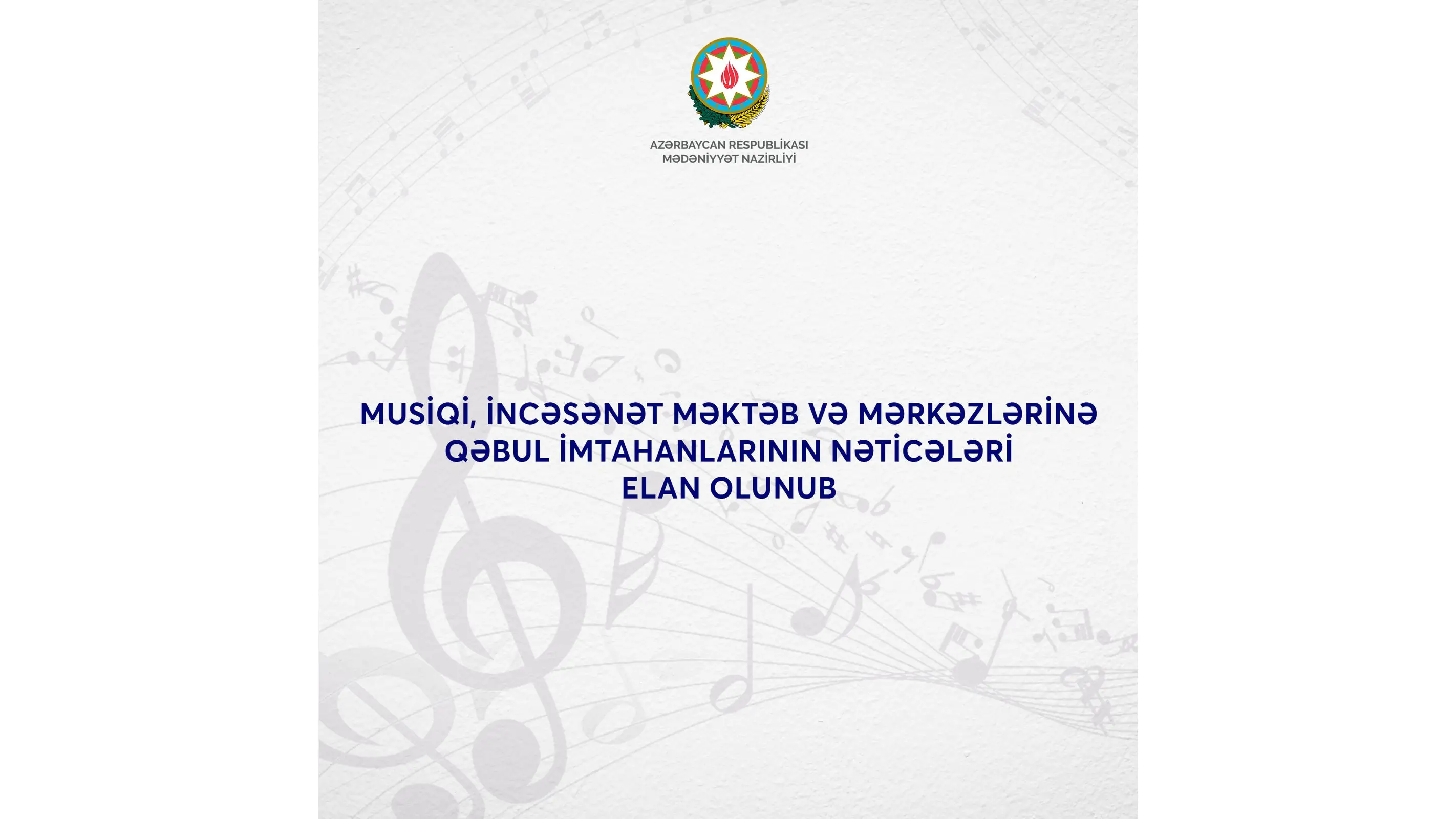 Bu qəbul imtahanlarının nəticələri elan olundu