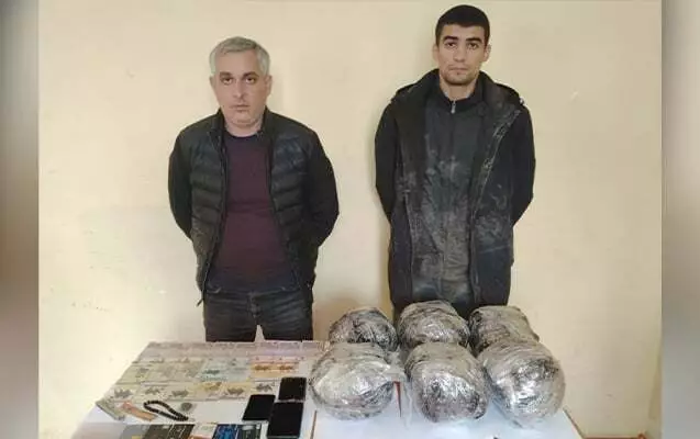 Sərhədə PUA ilə narkotik atıldı - VİDEO