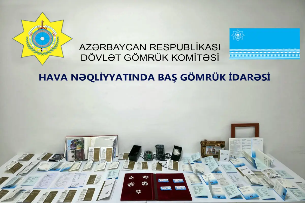 Gömrükdən 120 karat brilyantın qanunsuz keçirilməsinin qarşısı alınıb
