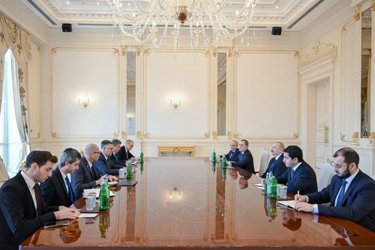 Prezident Gideon Saarı qəbul etdi - FOTOLAR