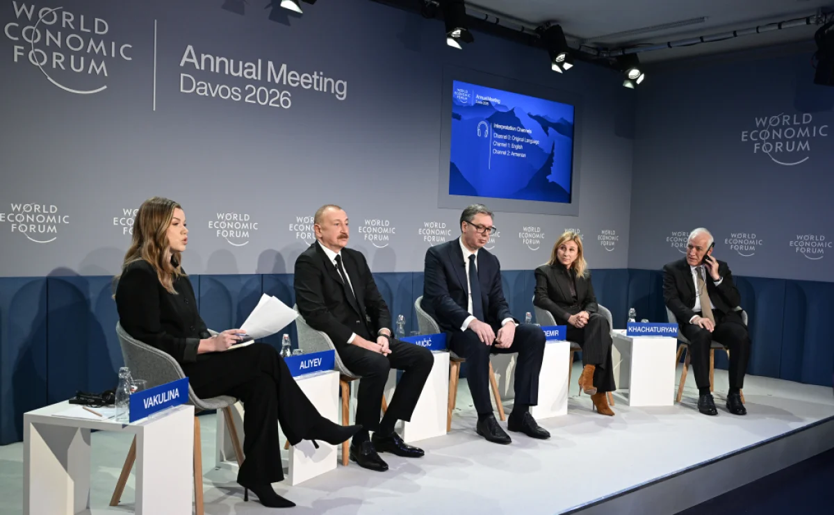 President Ilham Aliyev Attends Davos Panel on Eurasia