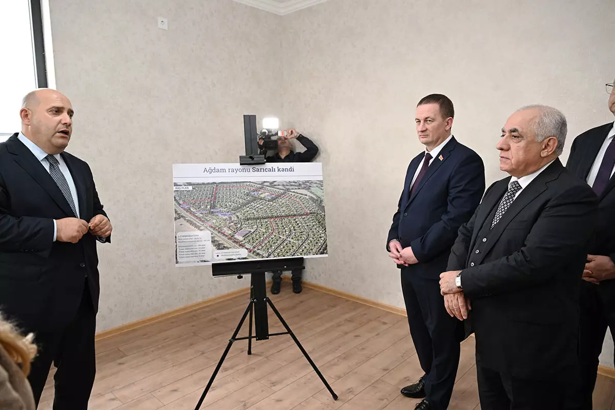 Azərbaycan və Belarusun baş nazirləri Ağdamın Sarıcalı kəndində yenidənqurma işləri ilə tanış olublar - YENİLƏNİB