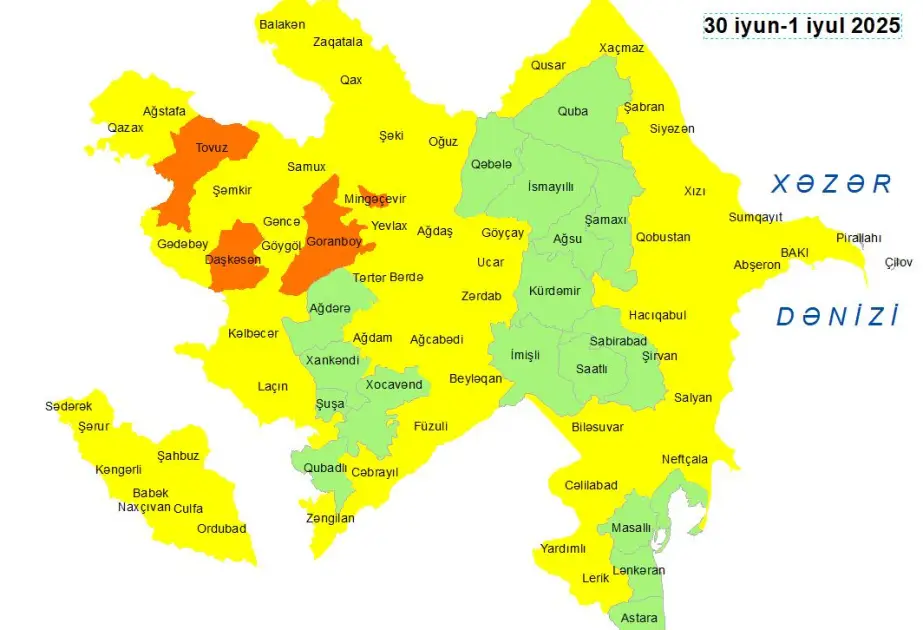 Küləkli hava ilə bağlı xəbərdarlıq verilib