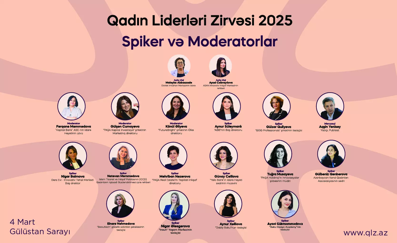 Qadın Liderləri Zirvəsinin spikerləri bəlli oldu