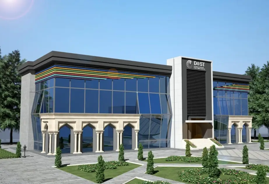 Naxçıvan şəhərindəki DOST Mərkəzinin tikinti işlərinin 95 faizi yekunlaşıb