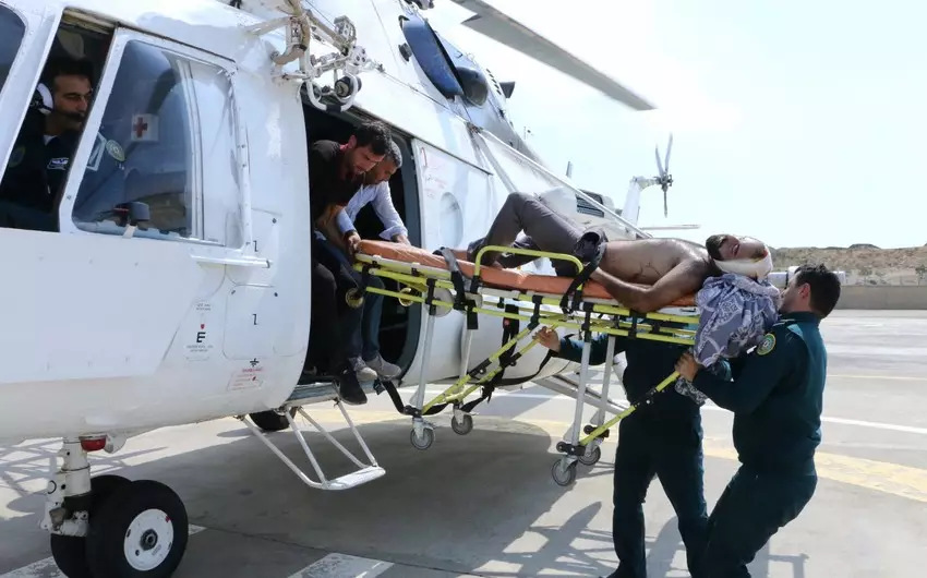 Laçında avtoqəza olub, yaralılar helikopterlə Bakıya gətirilib