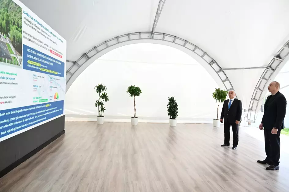 Prezident İlham Əliyev Laçında “Aşağı Malıbəyli” və “Mirik” su elektrik stansiyalarının açılışında iştirak edib