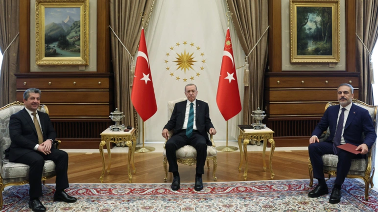 Ərdoğan Məsrur Bərzani ilə görüşüb