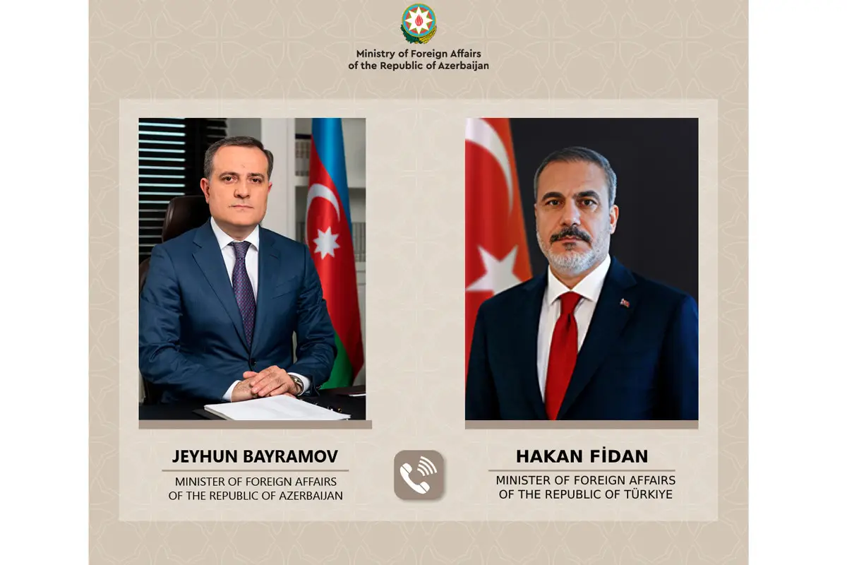 Azərbaycan və Türkiyə XİN başçıları Qəzza razılaşmasını müzakirə edib