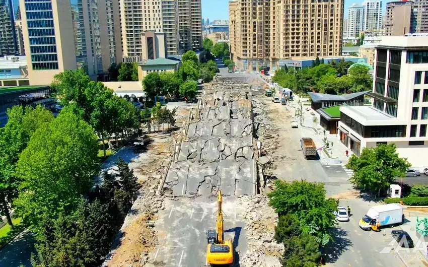 Cavanşir yolötürücüsünün söküntüsü davam edir