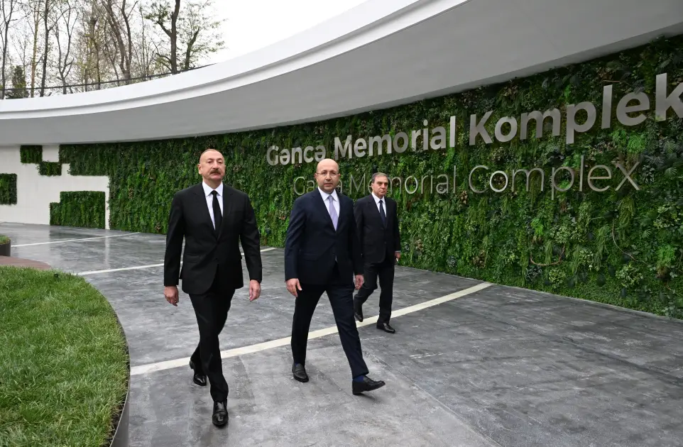 Prezident Gəncə Memorial Kompleksinin açılışında iştirak edib - YENİLƏNİB