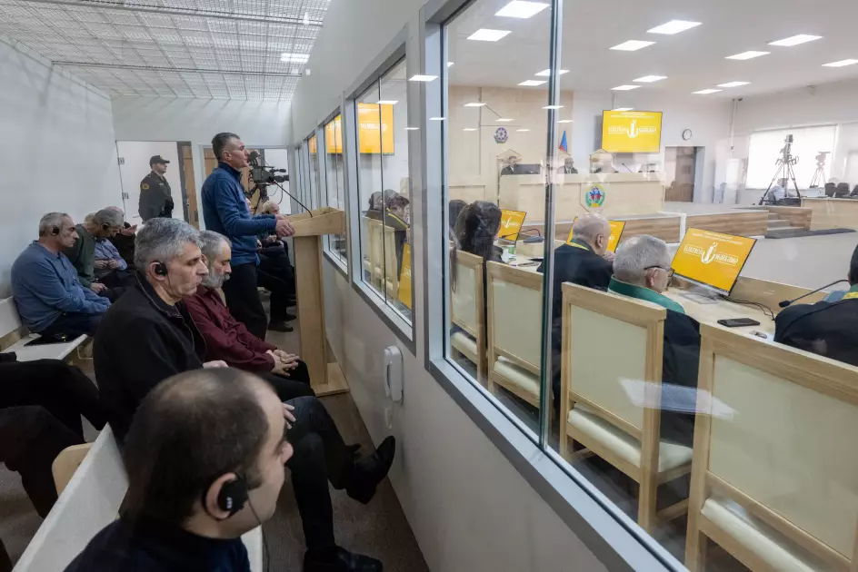 Ermənilərin məhkəməsi keçirilib - FOTOLAR