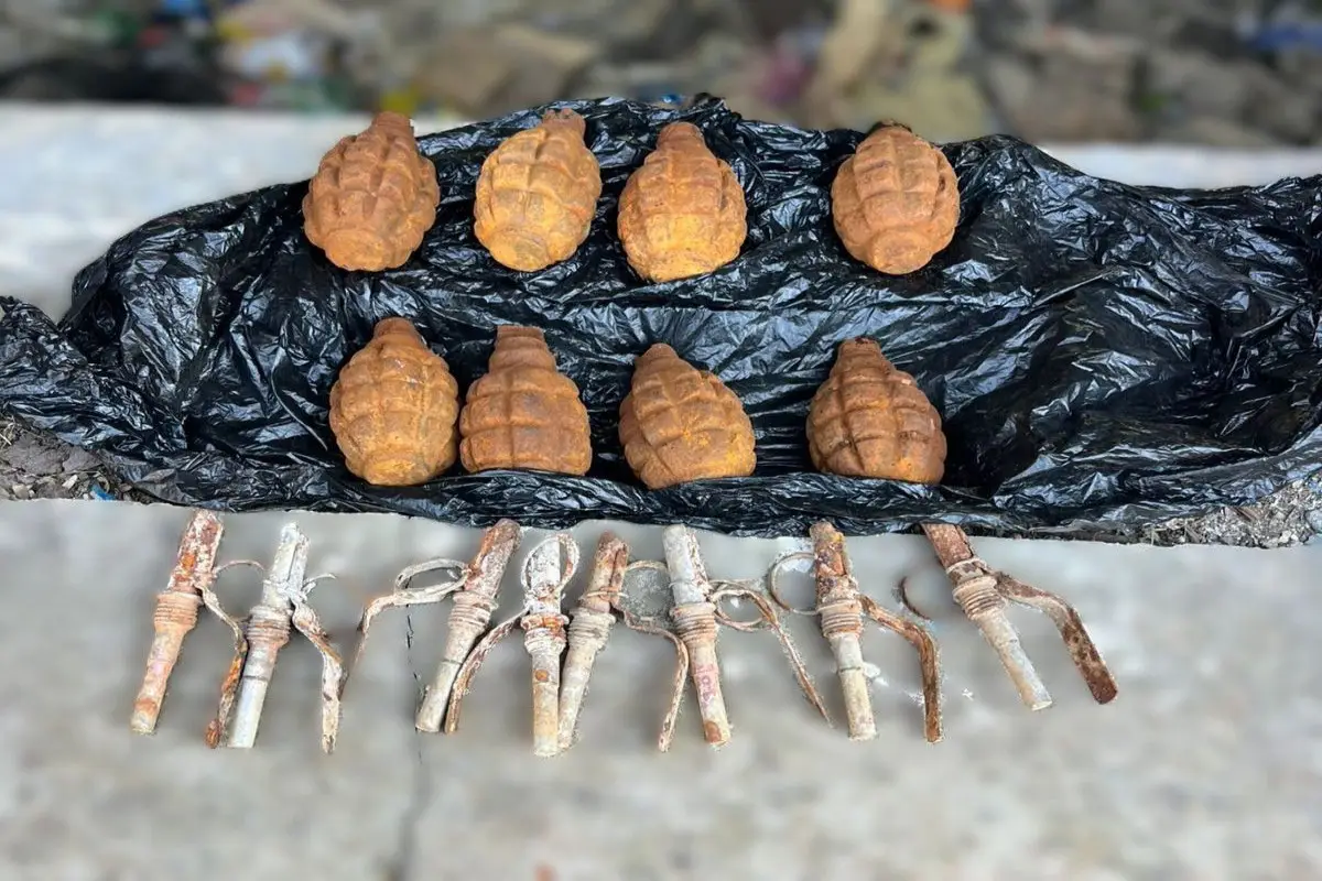 Həbs olunmuş şəxsin gizlətdiyi 8 qumbara tapılıb - FOTO