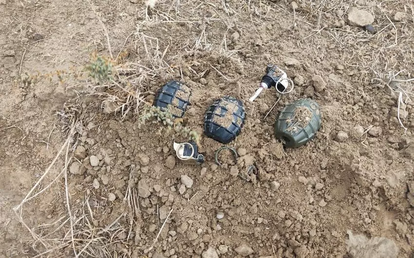 Masazırda duz gölünün yaxınlığında 3 ədəd əl qumbarası aşkar edilib