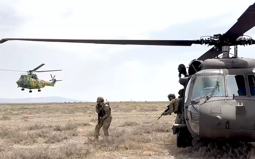 "Anadolu Ankası – 2024": Şərti düşmən arxasında ekipaj üzvünün təxliyəsi icra olunub