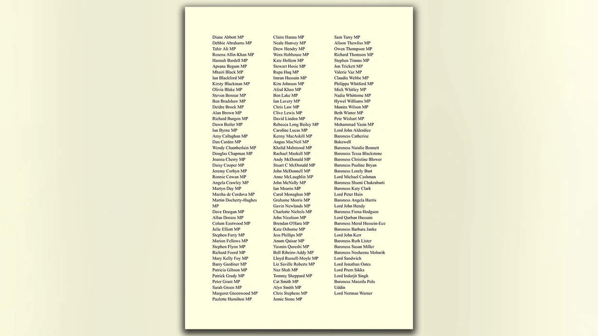 İngiltərədə 134 millət vəkili və lord İsraili silah satışını dayandırmağa çağırıb