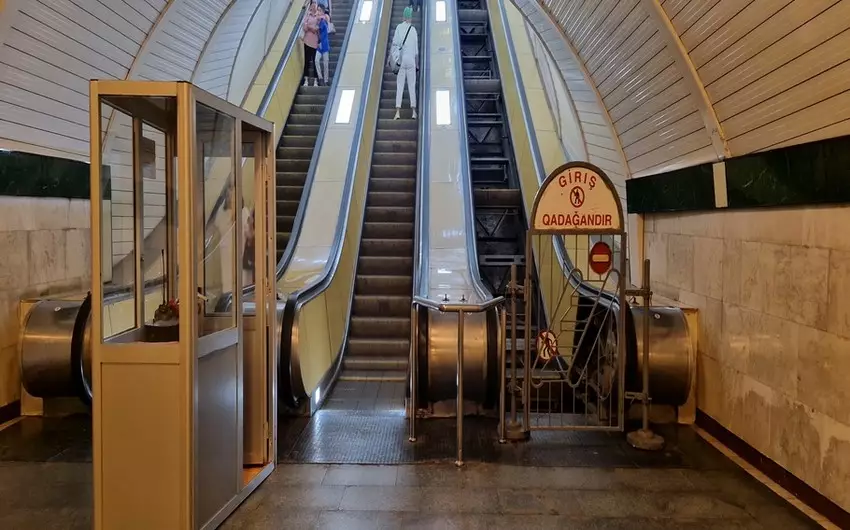 Bakı metrosunun “28 May” stansiyasında eskalatorların təmirinə başlanılıb