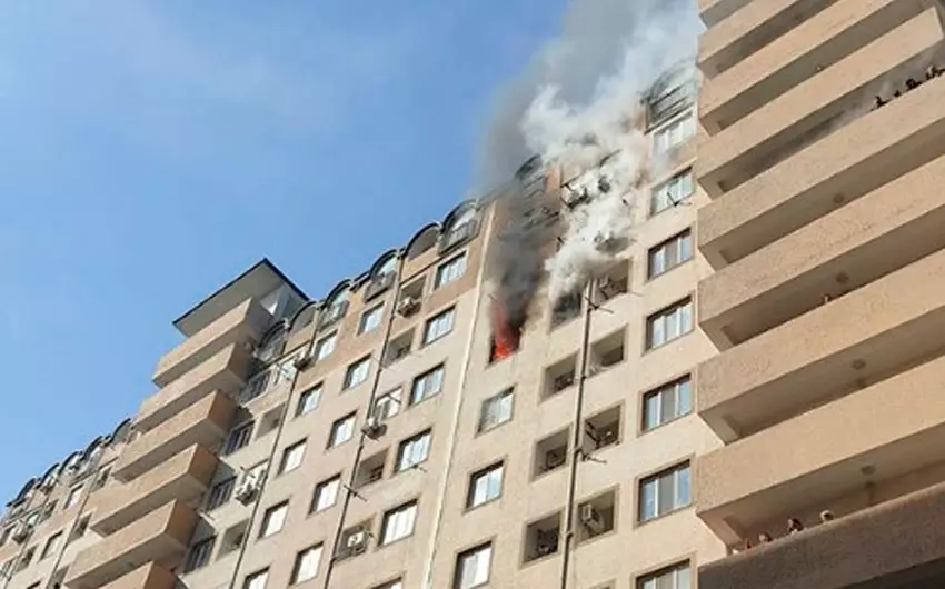 Xırdalanda "Kristal Abşeron 1" yaşayış kompleksində yanğın söndürülüb - YENİLƏNİB-2