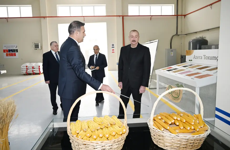 Sabirabad Sənaye Məhəlləsində toxum istehsalı müəssisəsinin fəaliyyəti ilə tanışlıq