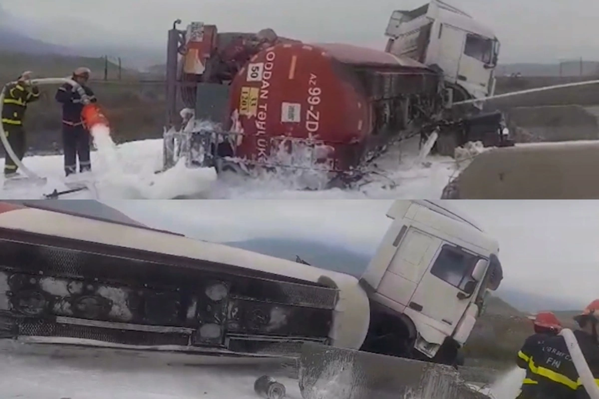 Quba - Bakı yolunda AĞIR QƏZA - Partlayış təhlükəsi yarandı