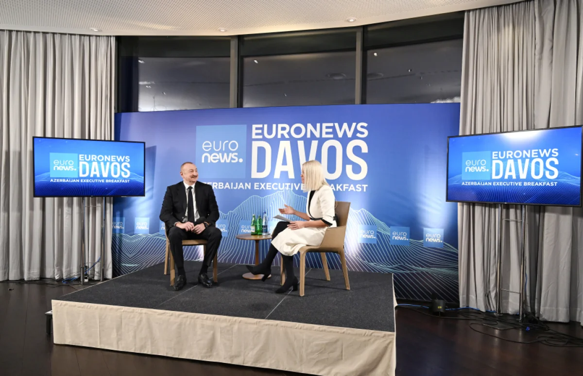 Prezident “Euronews”a müsahibə verdi - FOTOLAR