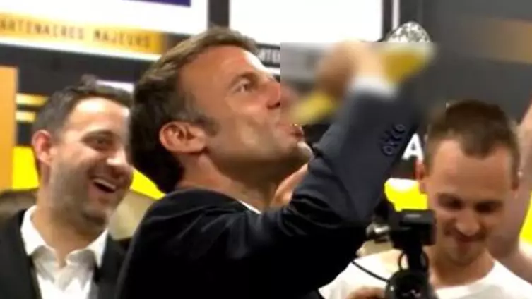 Makronun alkoqol içməsi yeni müzakirələrə səbəb olub