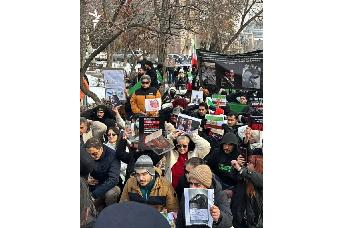 Ermənistanda İran əleyhinə aksiya keçiririlir - FOTO