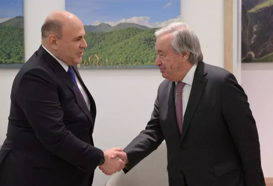 Rusiyanın Baş naziri Bakıda BMT-nin Baş katibi ilə görüşüb