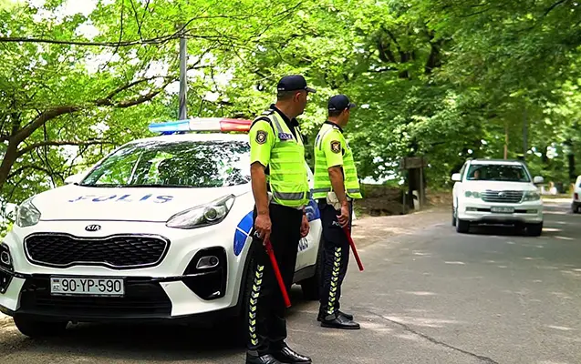 Polis istirahət zonalarında fasiləsiz xidmət aparır