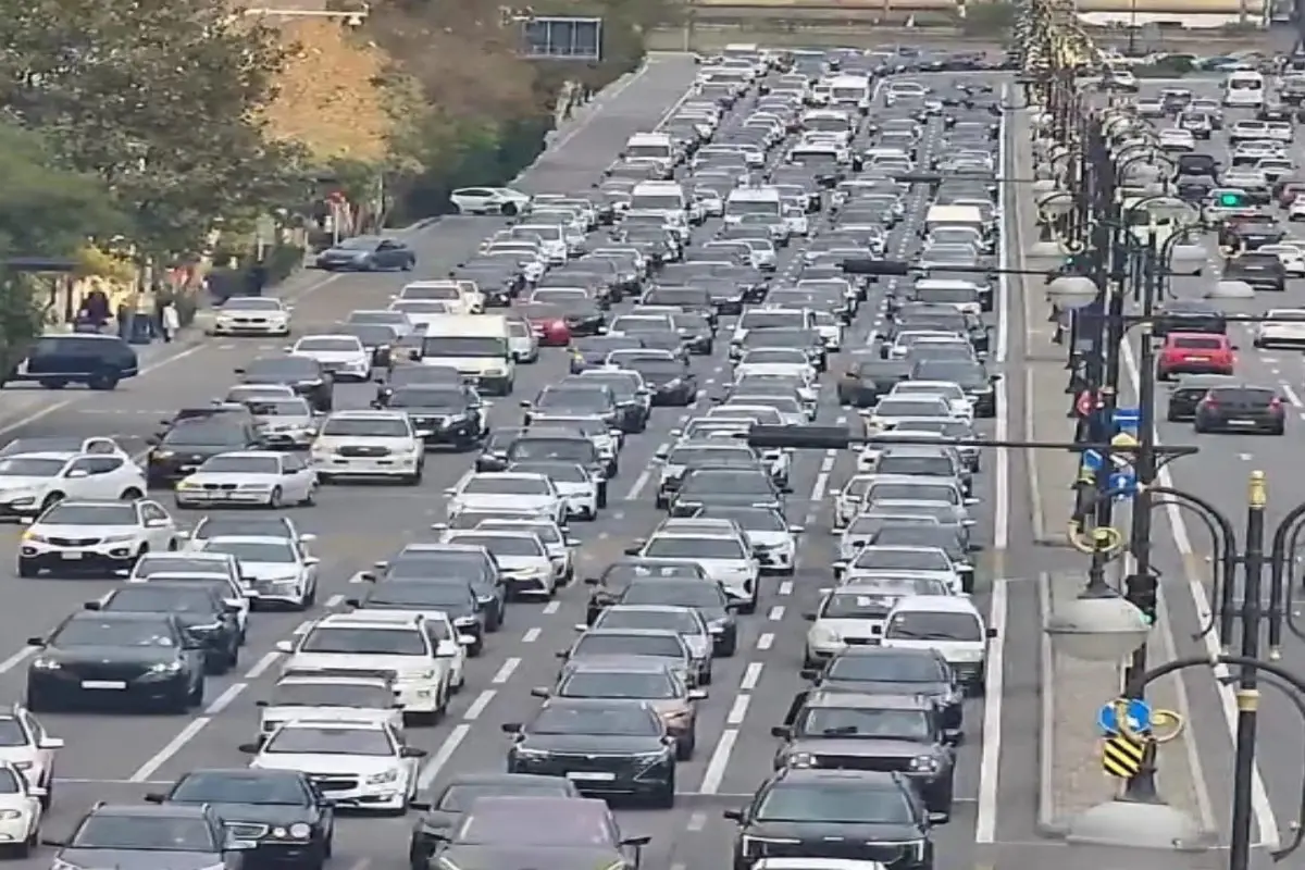 Bakıda bu yollarda sıxlıq var - SİYAHI