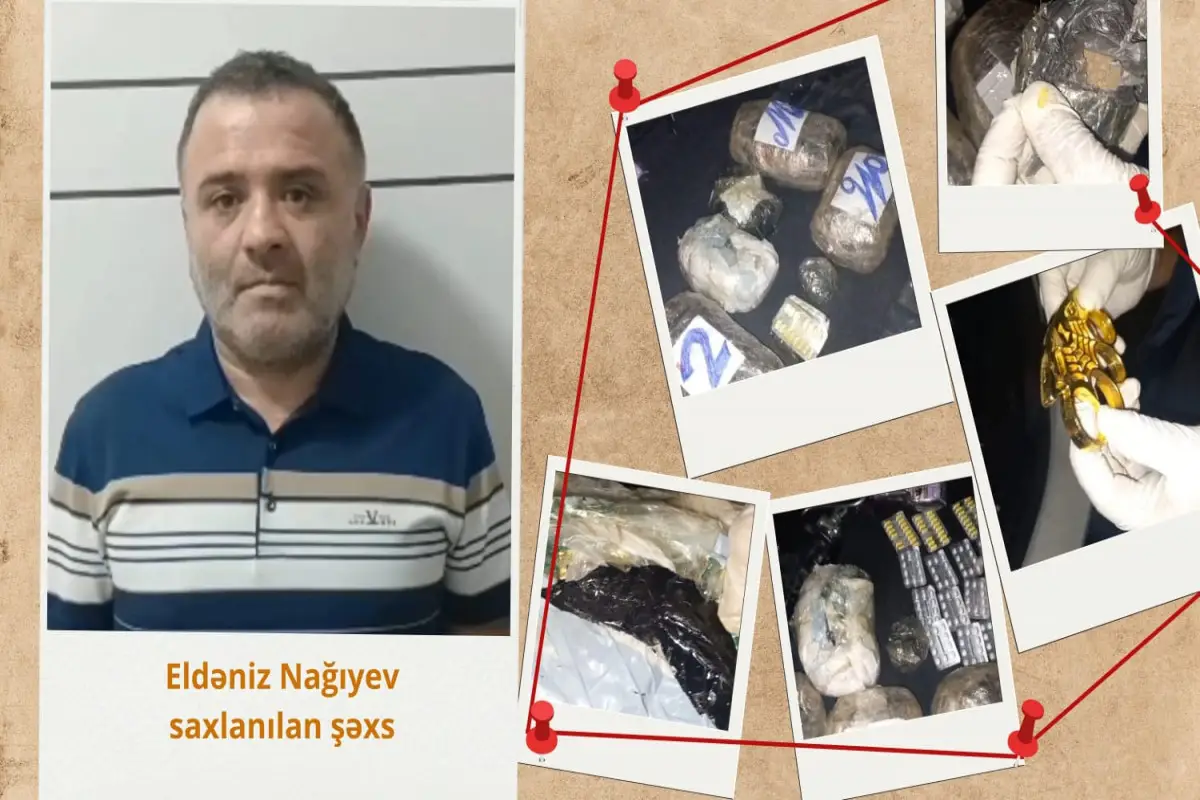 Biləsuvarda saxlanılan narkokuryerdən 6 kiloqram narkotik vasitə aşkarlanıb