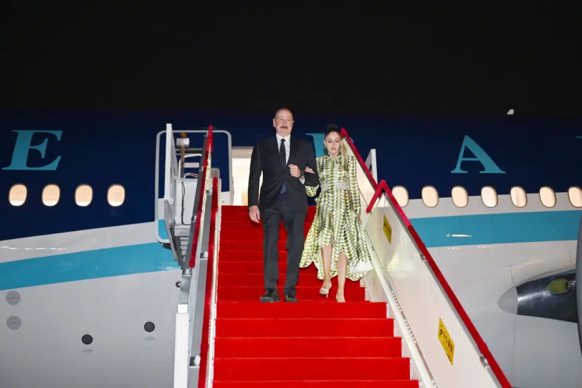 Azərbaycan Prezidenti İlham Əliyev Çinə işgüzar səfərə gəlib