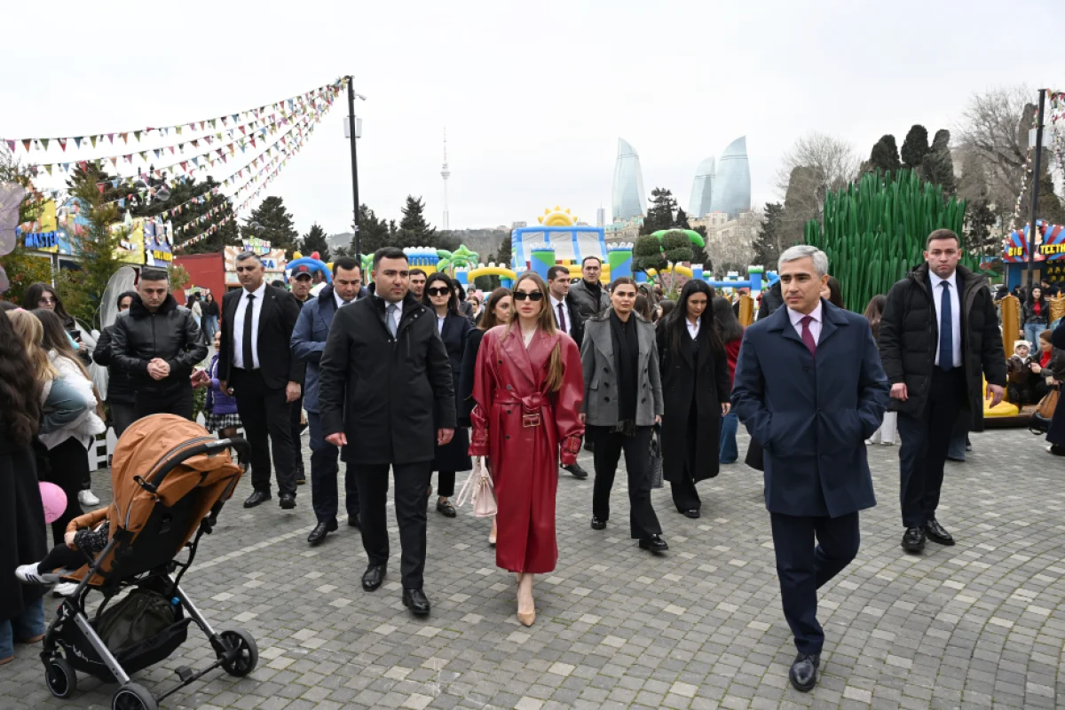Alena Əliyeva Novruz yarmarkasını ziyarət edib