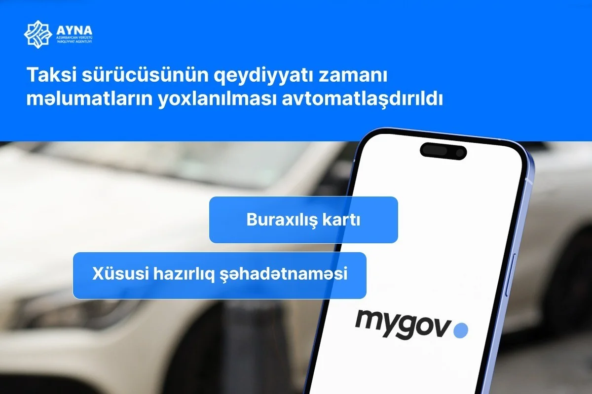AYNA-dan taksilər üçün yeni layihə