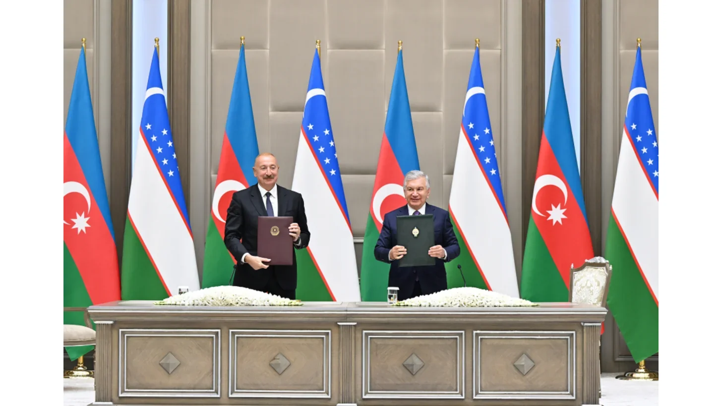 Azərbaycan-Özbəkistan sənədlərinin imzalanması və mübadiləsi mərasimi olub