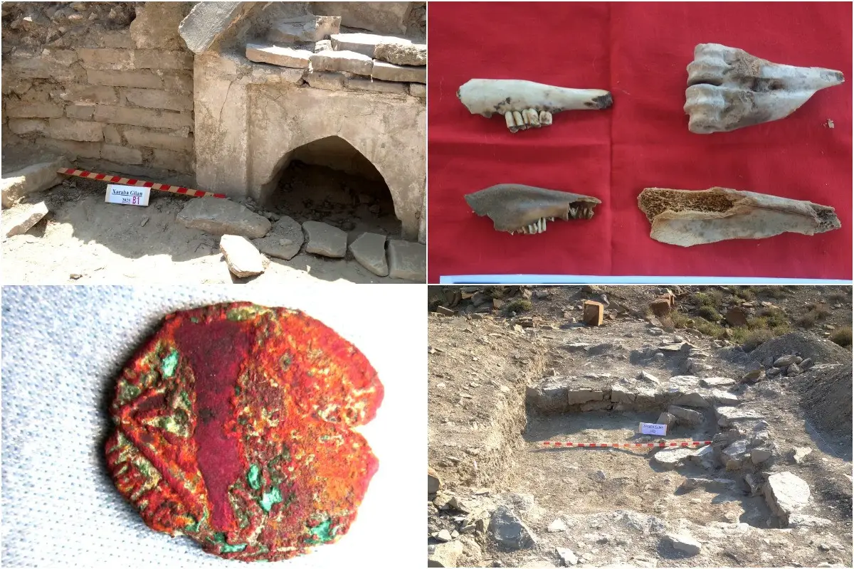 Ordubadda xaraba Gilan şəhərinin yerində baş qala qapısı aşkar olunub - FOTO