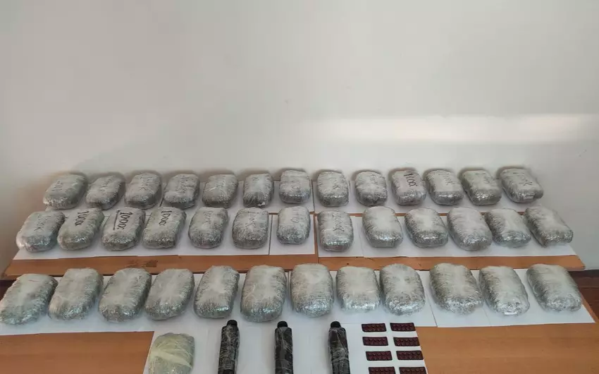 İrandan Azərbaycana 42 kiloqramdan çox narkotikin keçirilməsinin qarşısı alınıb