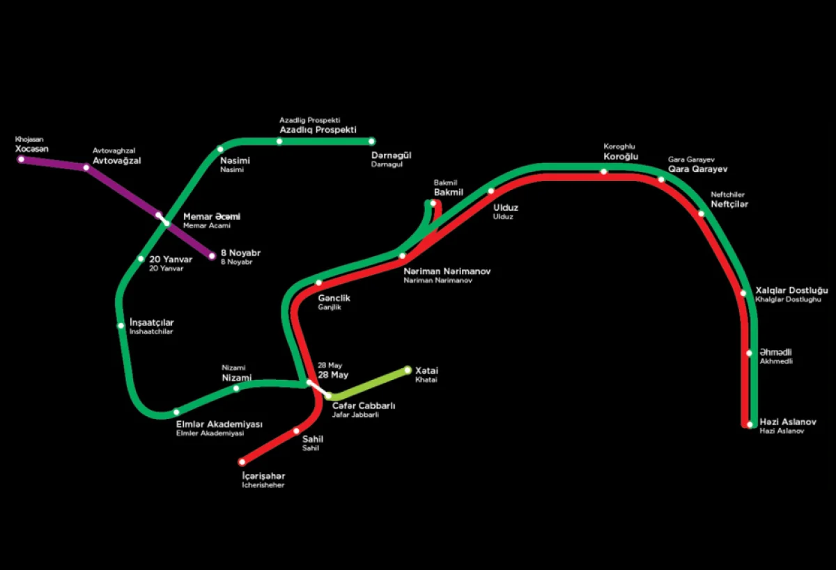 Bakı metrosunda xətlər ayrılır
