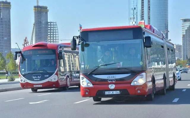 Bakıda iki marşrut üzrə avtobuslar yenilənib
