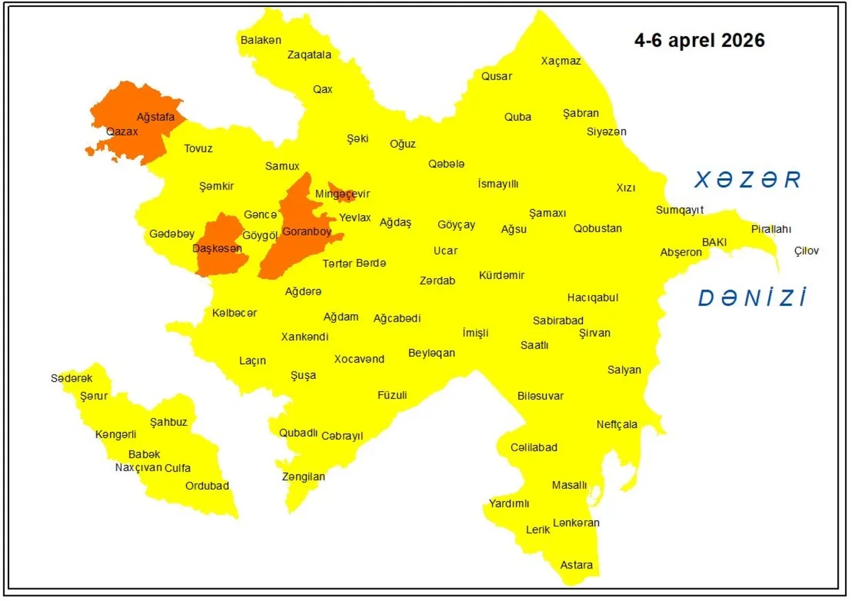 Bakıda və bölgələrdə külək güclənəcək: Rəsmi xəbərdarlıq